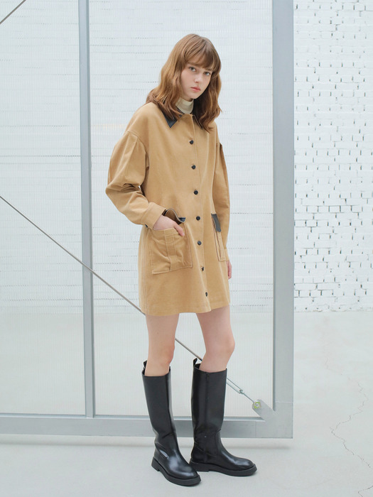 CORDUROY DRESS / BEIGE