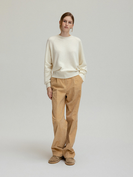 Logo cashmere pullover (Ivory)