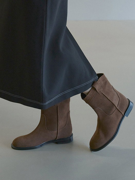 Western Ankle Boots (Brown)