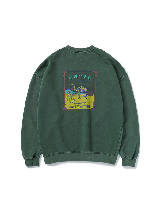 플루크 카멜 피그먼트 맨투맨 티셔츠 FMT756 / 4color