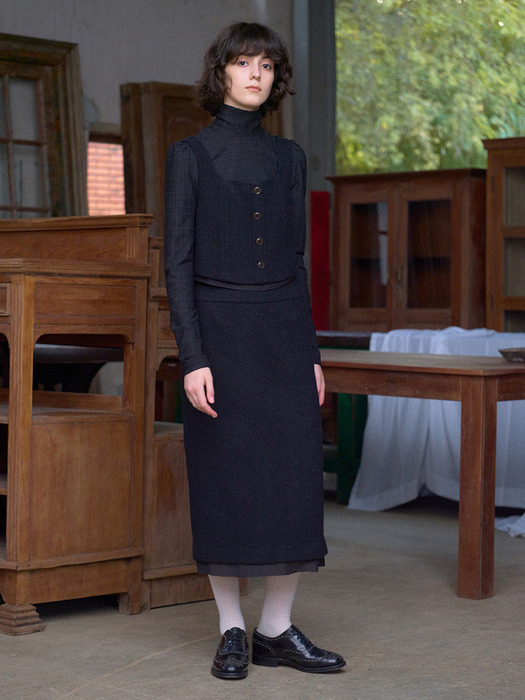 [SET] Della Tweed Bustier & Skirt