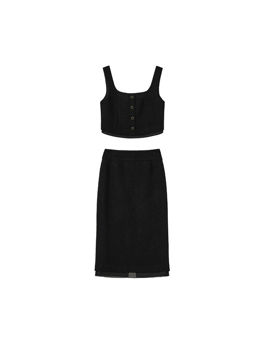[SET] Della Tweed Bustier & Skirt