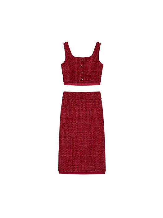 [SET] Della Tweed Bustier & Skirt