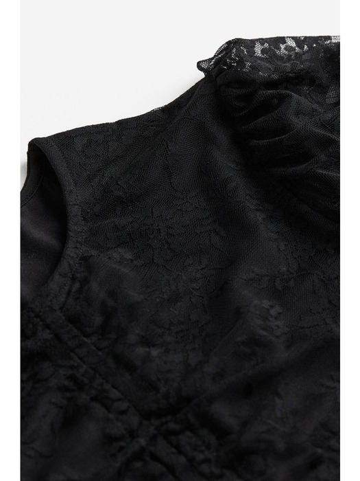개더 바디콘 드레스 블랙 1194395001