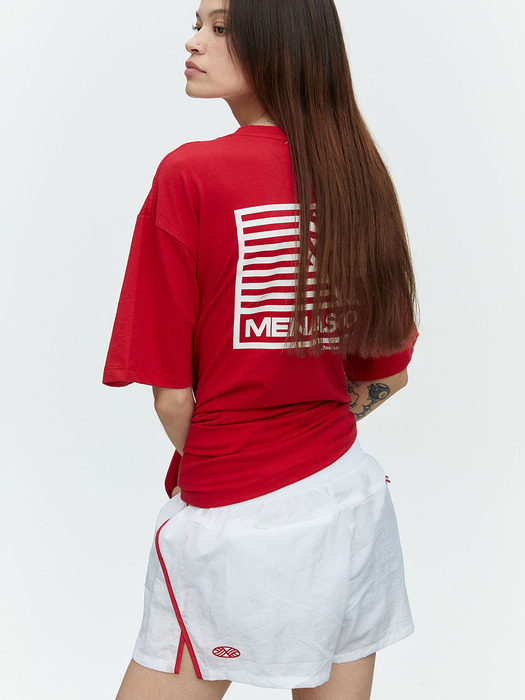 SMALL HEARTTRACK OVER FIT TEE_RED