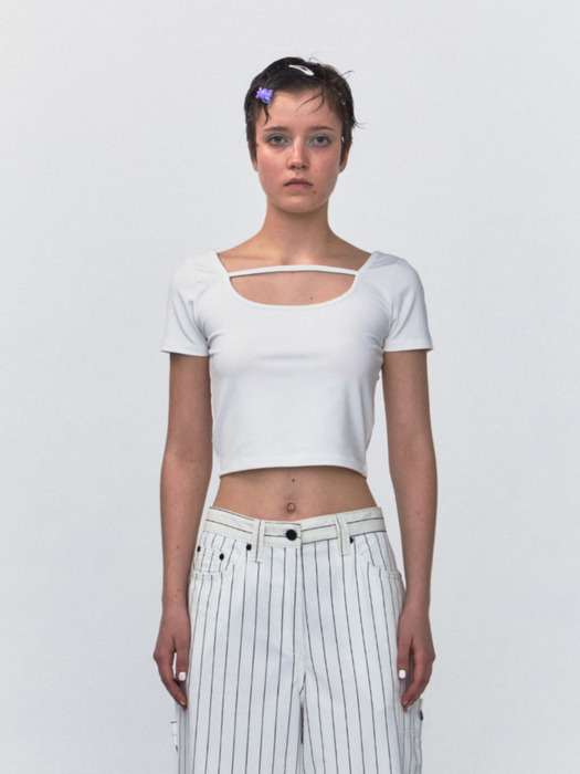 RR STRAP CROP TOP - WHITE