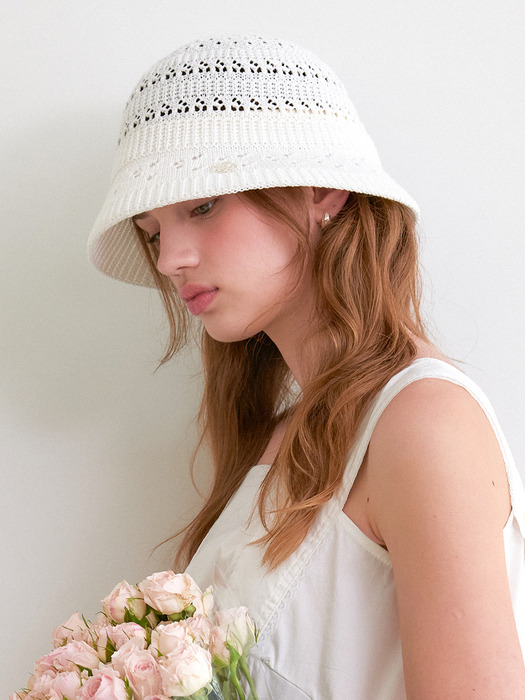 [단독]flower punching bucket hat_colors HA018