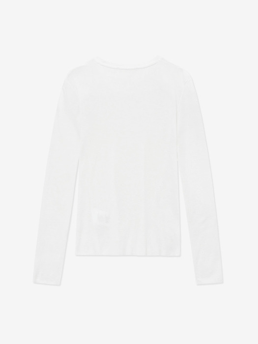 CUTTING LONG SLEEVE TOP_IVORY
