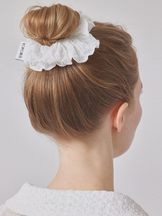 TEXTURED HAIR SCRUNCHIE_T416AC101(WH)