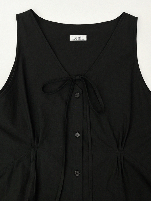 Hazel Sleeveless Dress (Black)