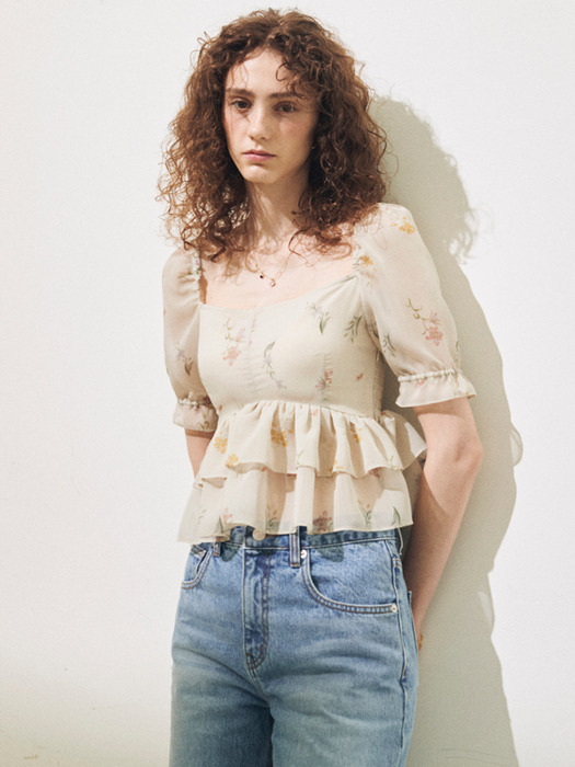 OFF-SHOULDER PUFF BLOUSE_SAND BEIGE