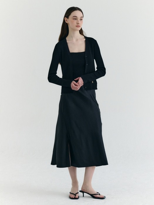 A-Line Glossy Skirt_3color