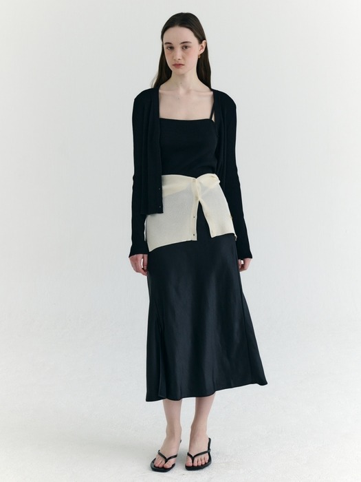 A-Line Glossy Skirt_3color