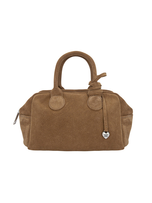 HEART CHARM_hazelnut suede