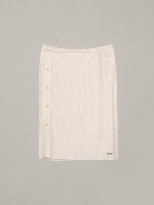 MOHAIR WRAP KNIT SKIRT_IVORY