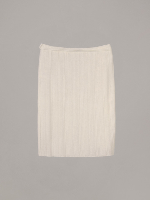 MOHAIR WRAP KNIT SKIRT_IVORY