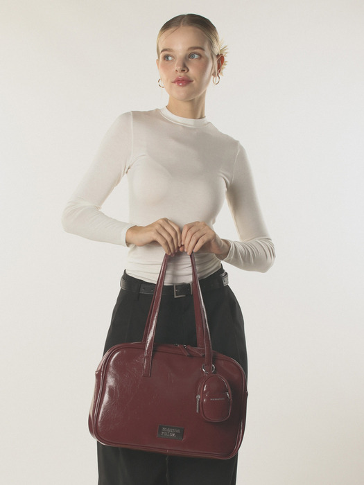 [단독]304 leather pouch shoulder bag _ Red Brown