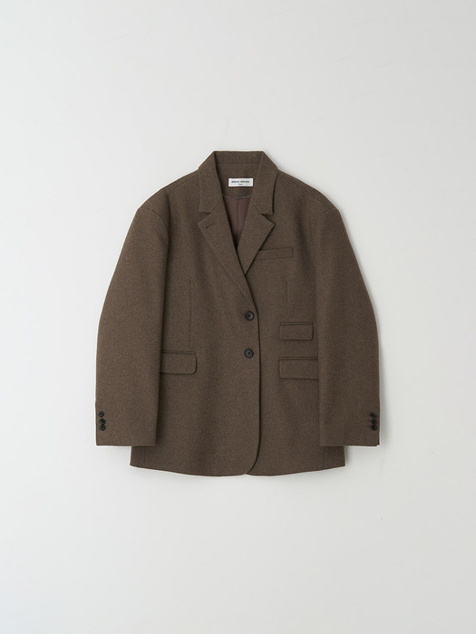 york wool jacket - camel brown