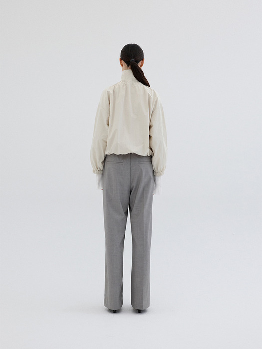 HIGHNECK VOLUME JUMPER_PALE BEIGE