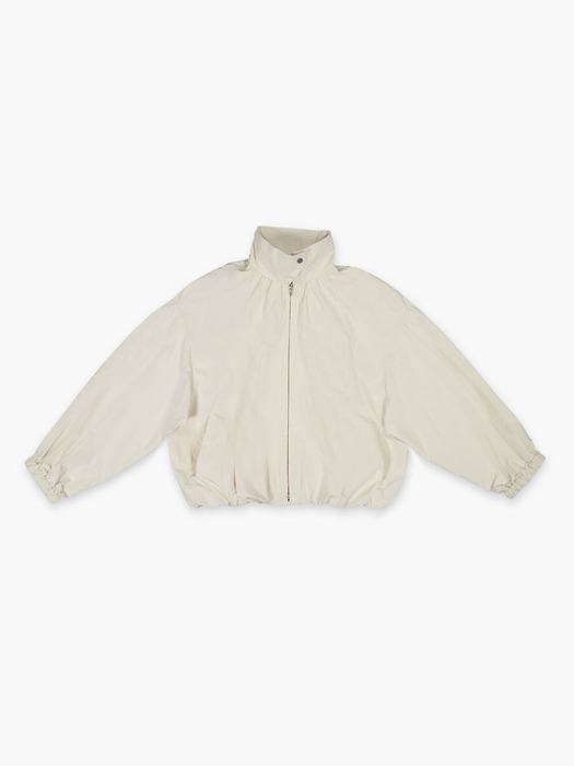 HIGHNECK VOLUME JUMPER_PALE BEIGE