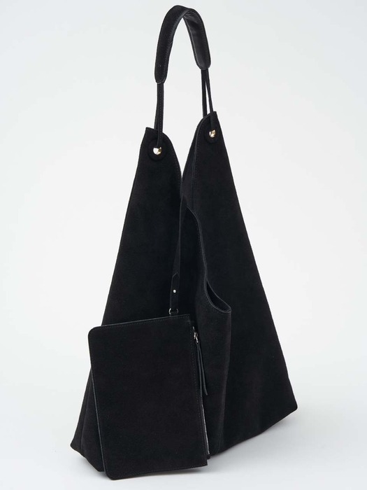 Suede Hobo Bag(Black)