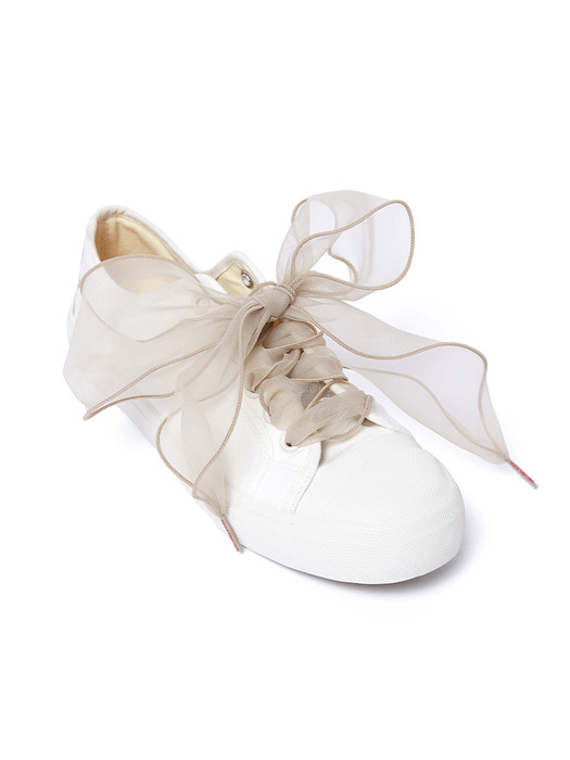 RIBBON SHOELACE_BEIGE