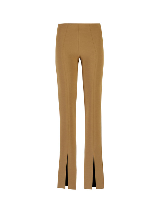 STRETCH SLIT SLIM FIT PANTS (BEIGE)