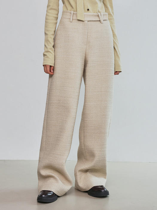 No-tuck Semi-cocoon Pants _ Light Beige