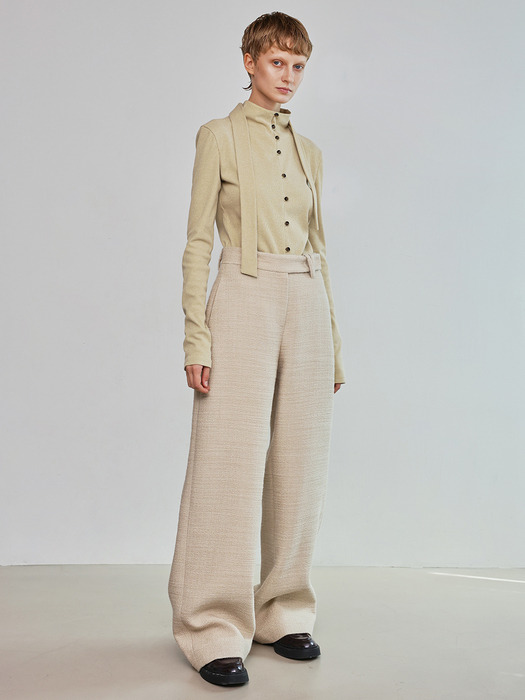 No-tuck Semi-cocoon Pants _ Light Beige