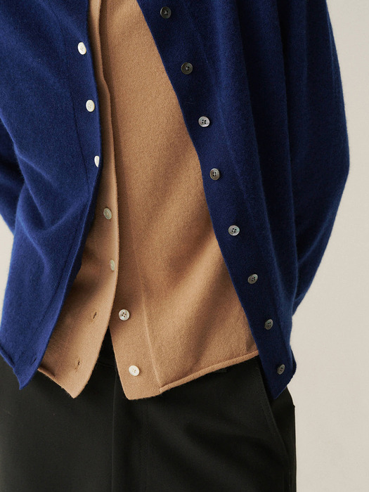 CASHMERE WOOL HIGHNECK CARDIGAN_4color [ YC34901]