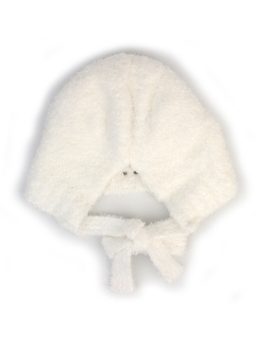 Bear Ear Fleece White Balaclava 귀달이모자