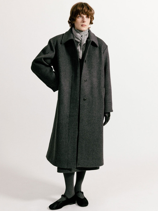 Papa single-breasted coat (Gray)