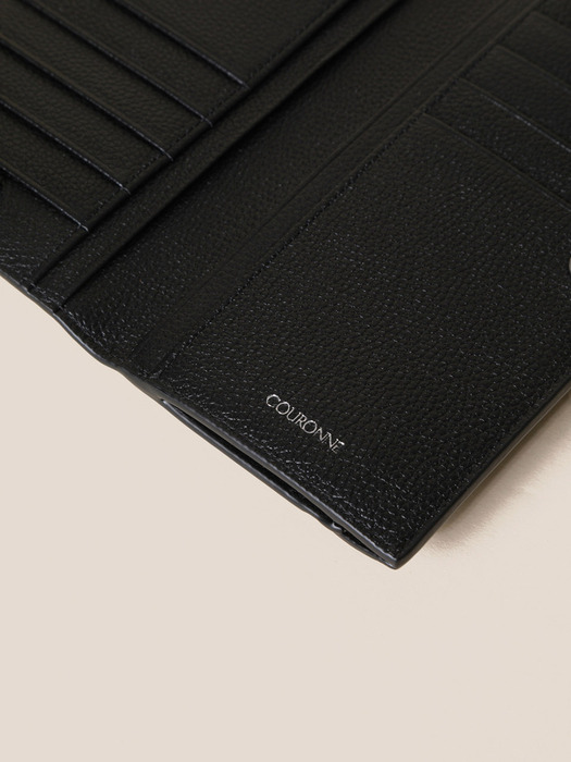 ☆COURONNE☆ Flanner Long Wallet RCWDX25141BKX 쿠론]Flanner Long Wallet_RCWDX25141BKX