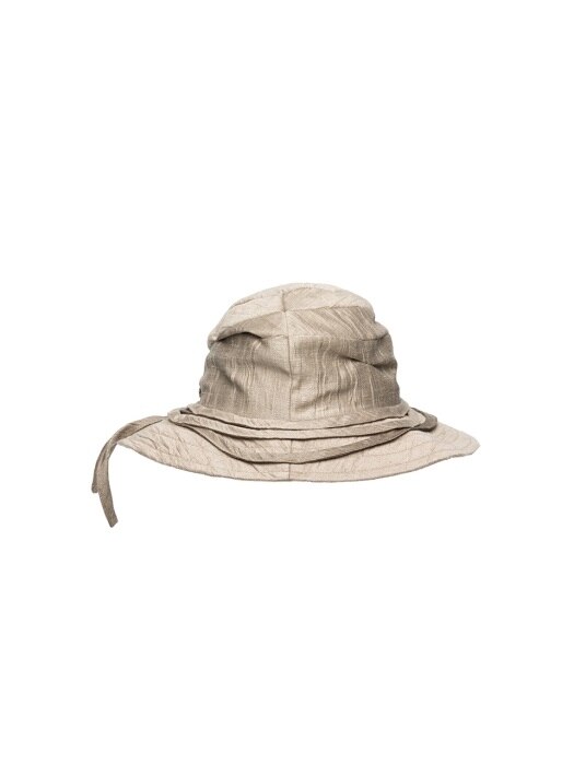 Wrinkle mountain hat -Shiny beige
