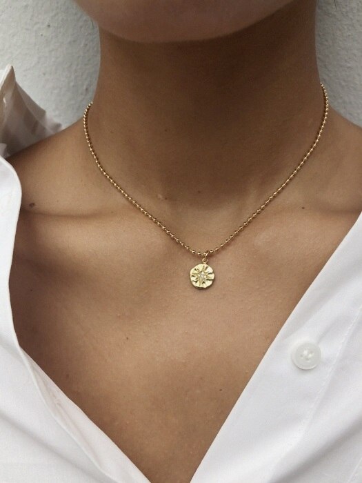 Milkyway ball chain necklace (Gold)