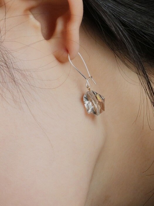swarovski rough crystal earring