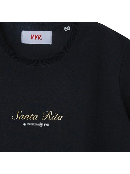 산타 리타 티셔츠-블랙