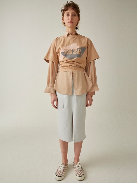 Pile Cotton Skirt (Lavender)