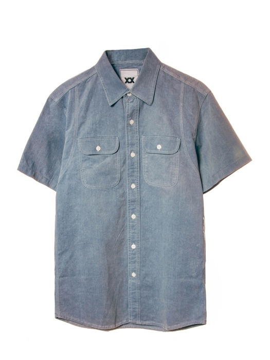 UTS-SS09 western denim shirts[blue(UNISEX)]
