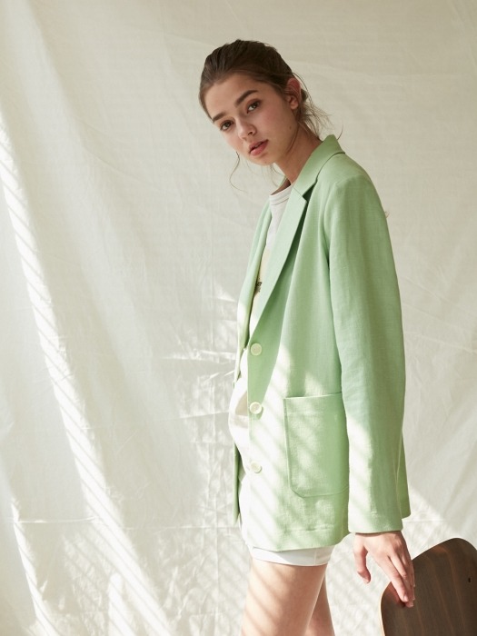 Linen Jacket _Lime