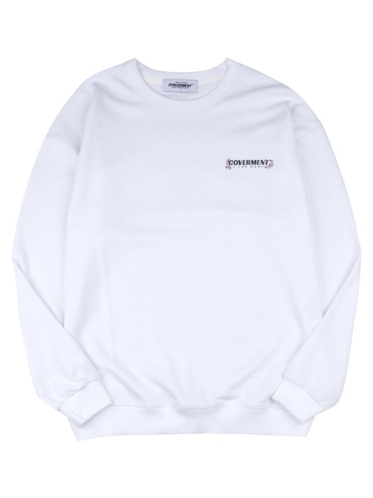 Flower Logo OverFit Sweatshirts White