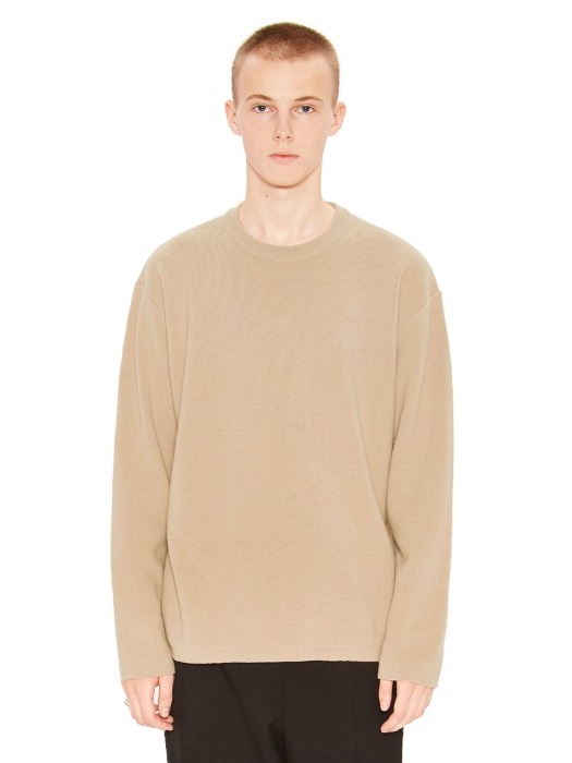 CASHMERE KNIT SWEATER beige