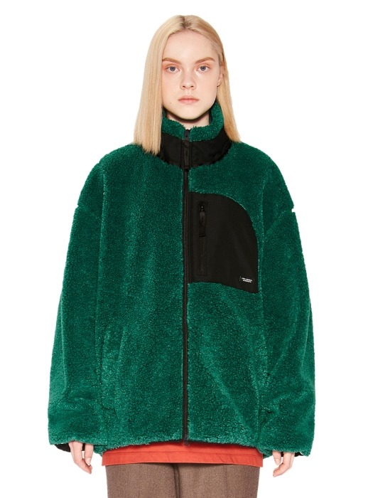 MINIMAL SHERPA JACKET green