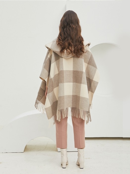 HANDMADE CHECK PONCHO [ 핸드메이드 체크 판초 ] RMS10JA04