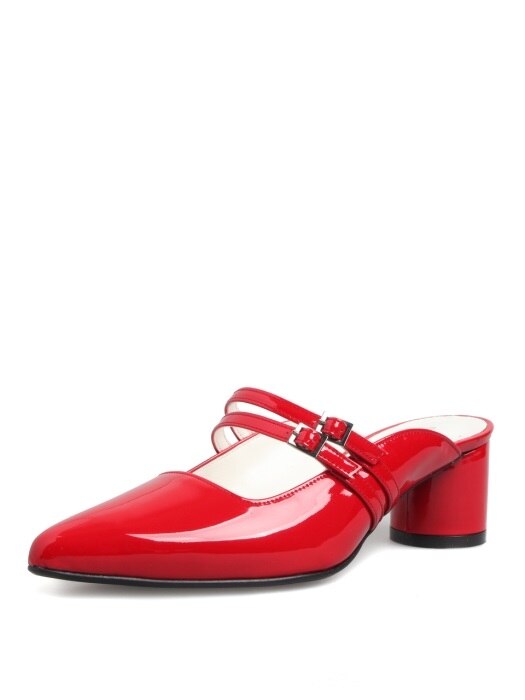 Mrc011 two-strap mule (red)