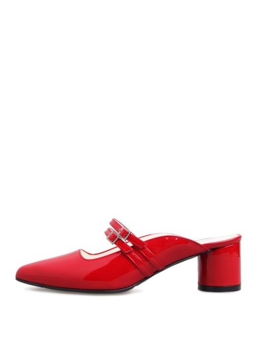 Mrc011 two-strap mule (red)