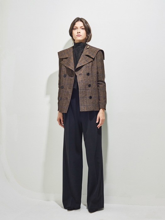 BEATRICE  WOOL CHECK JACKET 