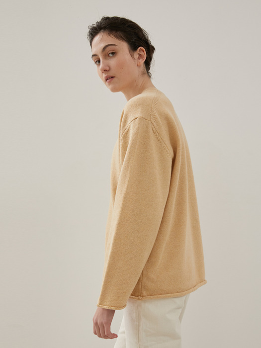 Plain Round Neck Sweater (YELLOW)