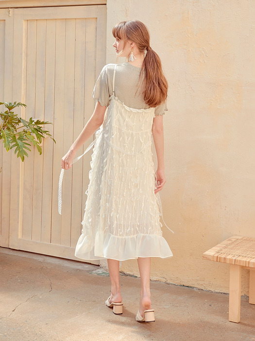 [단독]Slip Pleats Ruffle Dress_2col