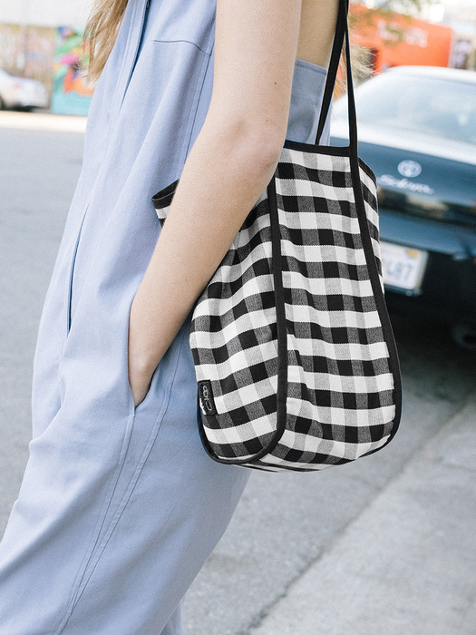 ITAEWON Bag (Navy check/Black big gingham check)